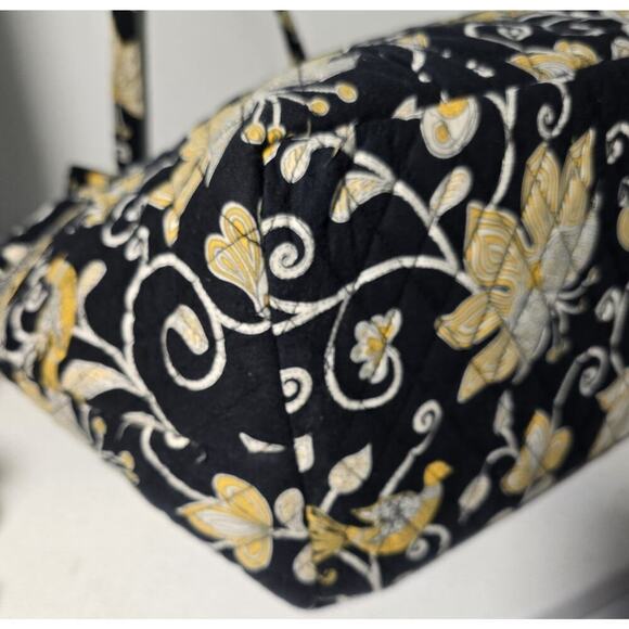 Vera Bradley X Large Tote Bag & Snap Card/ID Wallet Yellow Bird Black/Yellow - Picture 9 of 14